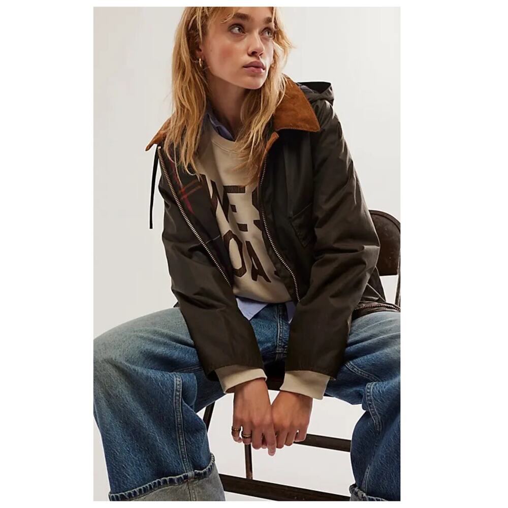 NWT Barbour Highclere Hooded Waxed Jacket Size US/14